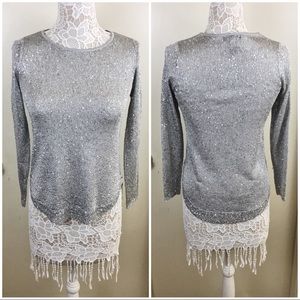 LAST DAY TO PURCHASE! ALFANI Silver Sweater
